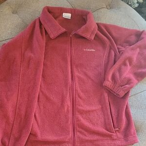 Columbia Burgundy Fleece Jacket